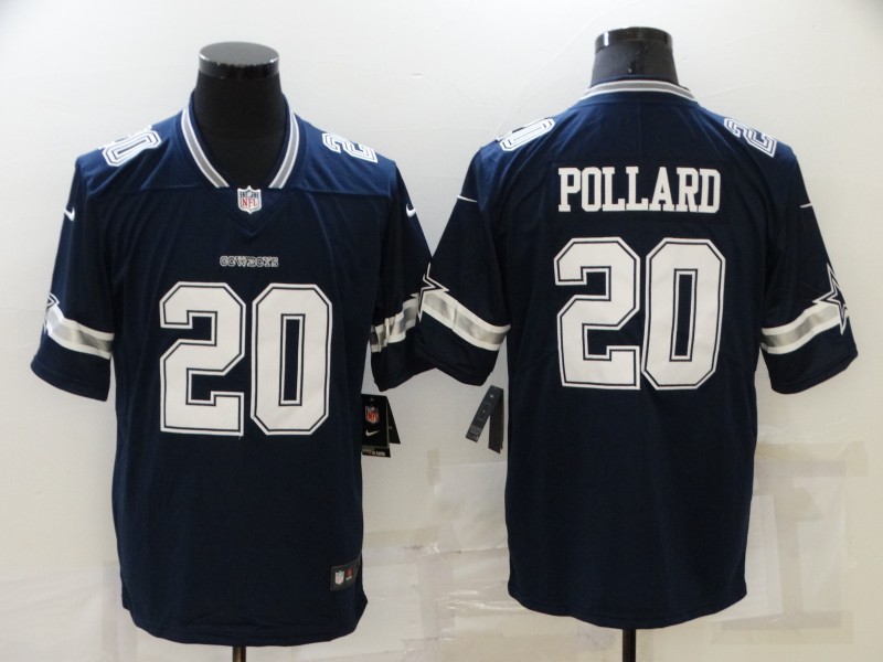 Men's Dallas Cowboys Tony Pollard #20 Navy Jersey